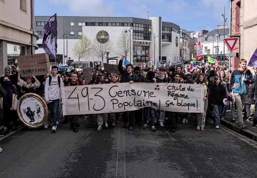 Manifestation contre la réforme des retraites - Lannion - 6 Avril 2023