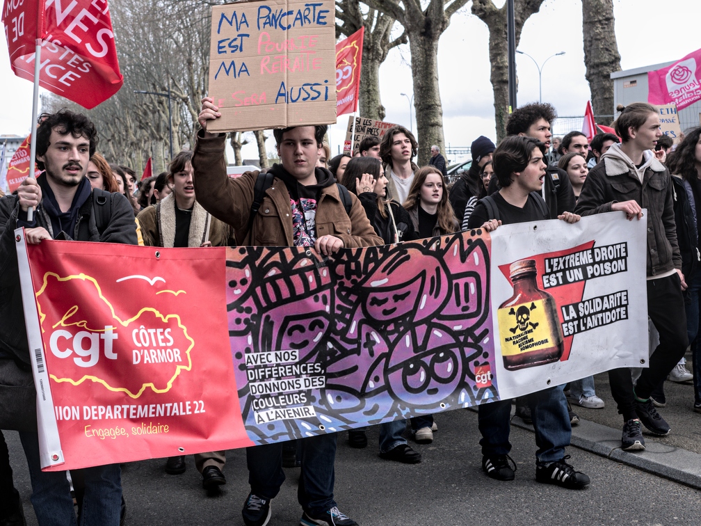 Manifestation contre la réforme des retraites - St Brieuc - 6 Avril 2023